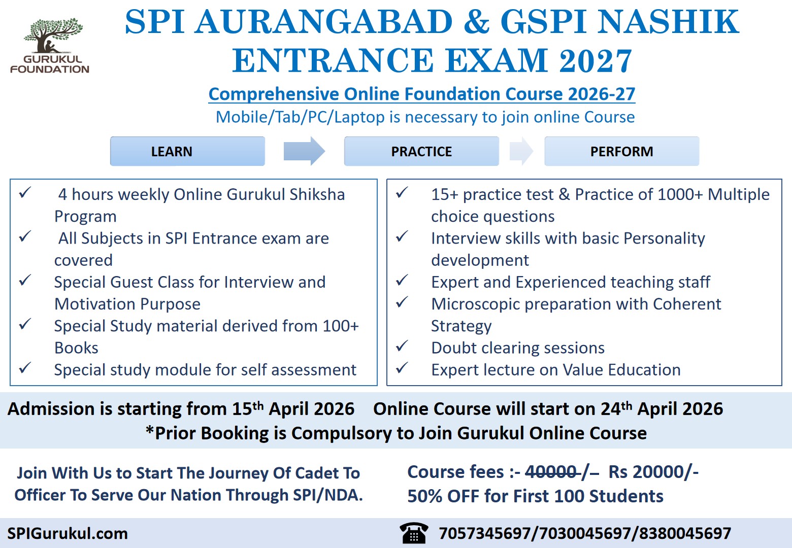 SPI GSPI Online Course 2026-27