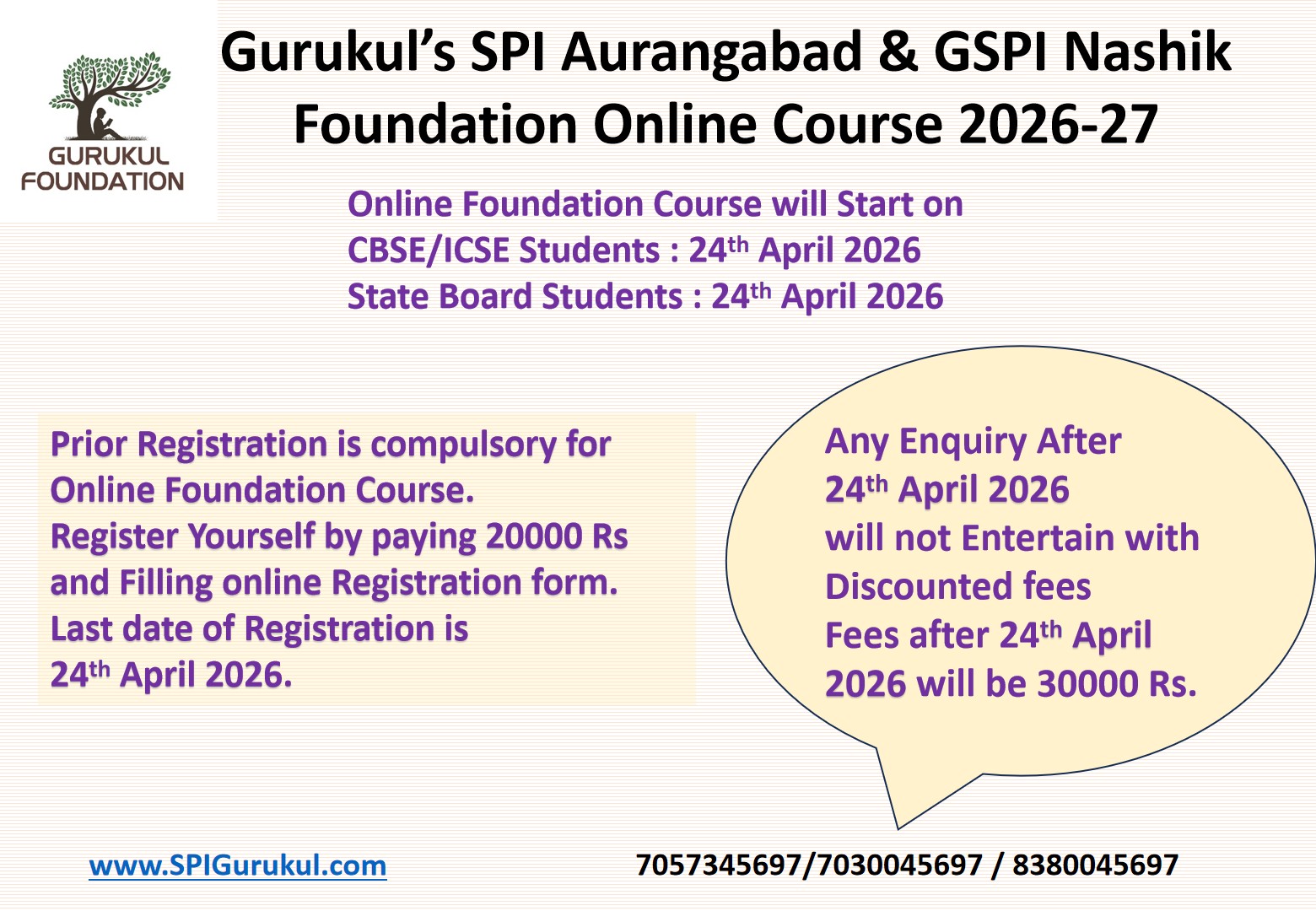 online march 2027 last date and registration A4 final